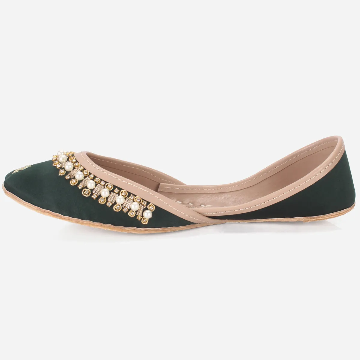 Womens "AMZIE" Leather Flat Khussa