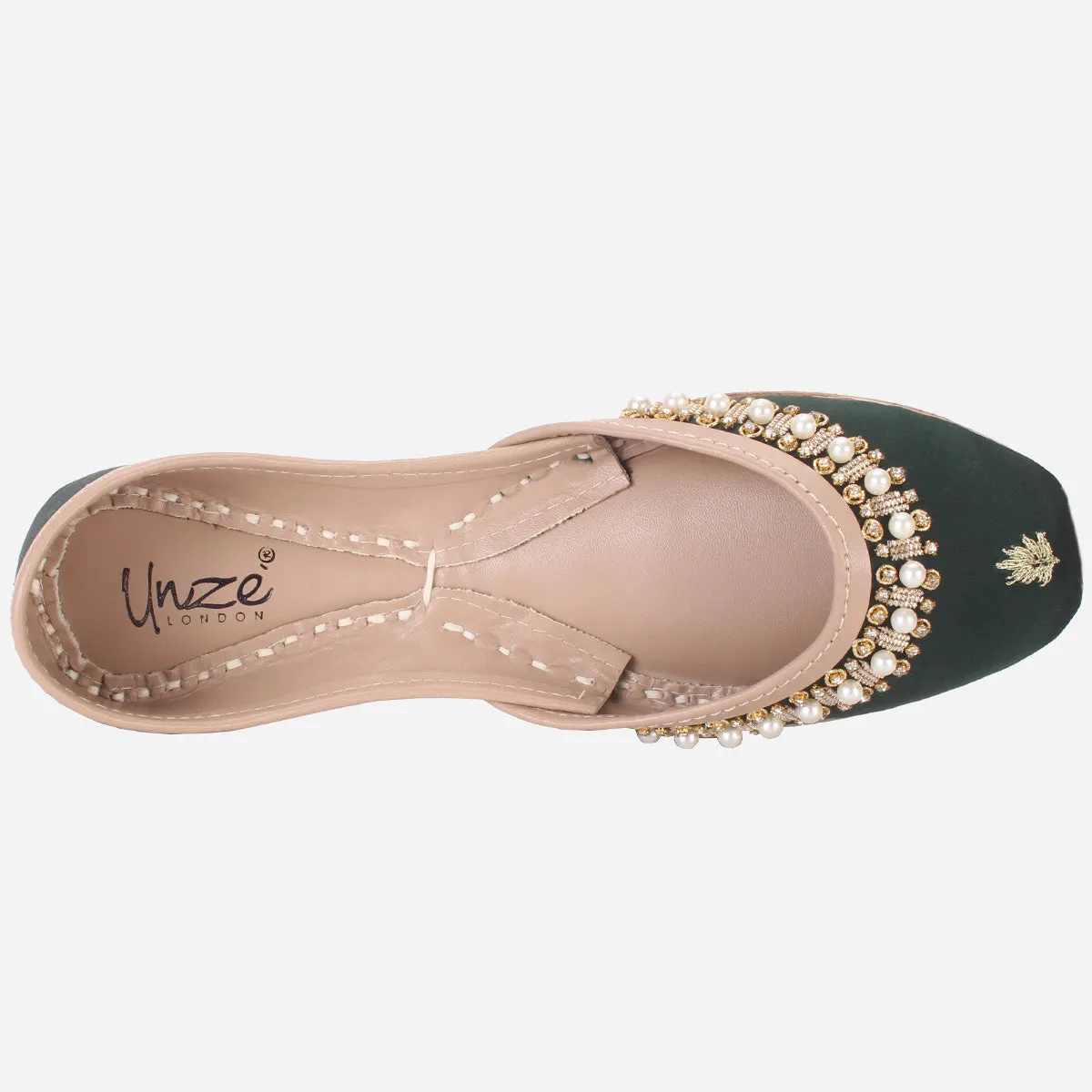 Womens "AMZIE" Leather Flat Khussa